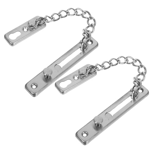 SOIMISS 2 Sätze Edelstahl Türkette Anti-diebstahl Kettenschloss mit Hoher Festigkeit und Verschleißfestigkeit Einfache Montage Passend für Haustür Innen Vordertür Minimalistisches Design SOIMISS 2 Sätze Edelstahl Türkette Anti-diebstahl Kettenschloss mit Hoher Festigkeit und Verschleißfestigkeit Einfache Montage Passend für Haustür Innen Vordertür Minimalistisches Design von SOIMISS