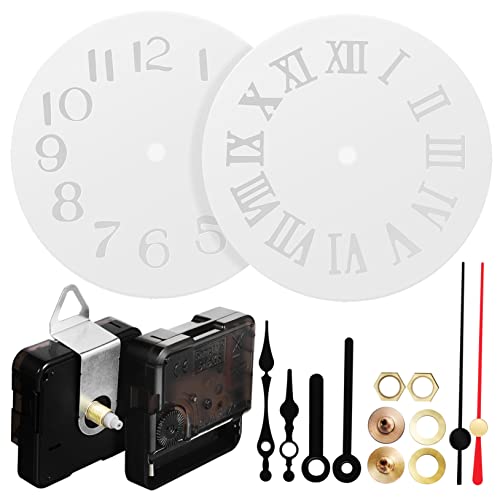 SOIMISS 2 Sätze Schimmelpilzset Repair kit bastelkasten Wall Clocks silikongießform silikonform Reperaturset silikongiesform Uhr Teil Mechanismus Bausatz Form: Silikon Zeiger: Aluminium von SOIMISS