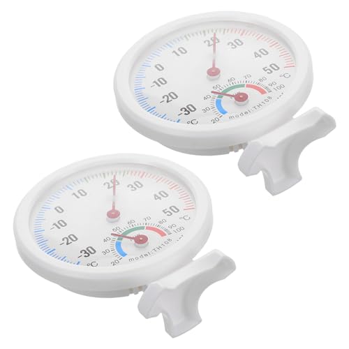 SOIMISS 2 Stück Analoges Thermometer Hygrometer Präziser Temperatur und Luftfeuchtigkeitsmesser für Kühlschrank und Luftbefeuchter Mini Hygrometer Vielseitig für Umweltüberwachung von SOIMISS