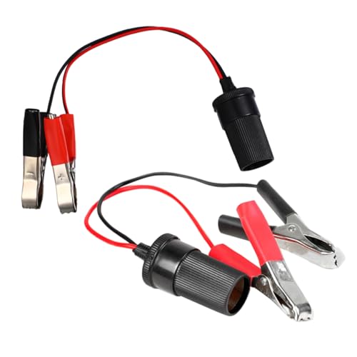 SOIMISS 2 Stück Auto Zigarettenanzünder Adapter mit Krokodilklemmen Verlängerungskabel für Autobatterie Geeignet für Verschiedene Fahrzeugtypen Zuverlässig und Vielseitig Einsetzbar von SOIMISS