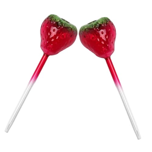 SOIMISS 2 Stück Automatische Glas-bewässerungskugeln mit Erdbeerdesign Selbstbewässerndes Pflanzenbewässerungssystem für Innen Außenpflanzen Automatische Tropfbewässerung zur Optimalen von SOIMISS