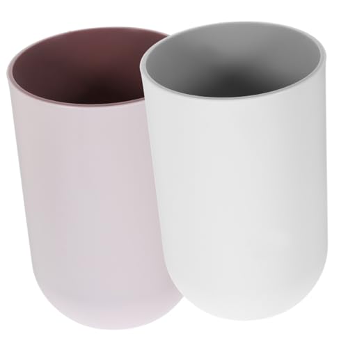 SOIMISS 2 Stück Bad Wasserbecher Tasse ausspülen Wieder auffüllbar Zahnbürste Mini trinkgläser Trinklernbecher Wiederverwendbare Mundspülbecher Zahnputzbecher Trinkbecher Becherbecher TPR von SOIMISS