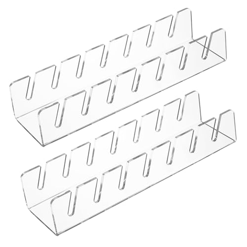 SOIMISS 2 Stück Baseball Cap Rack Transparent Klar Desktop Hat Organizer Ohne Montage Für Baseballkappen Präsentation Aufbewahrung Regal Schrank Kommode von SOIMISS