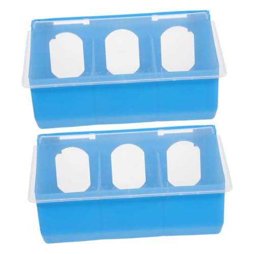 SOIMISS 2 Stück Blaue Tauben Futterbox mit Fächern und Deckel Teiliges Kunststoff Futter und Wassernapf für Tauben und Wachtelkäfige Vielseitiger Futterspender für Geflügelhaltung SOIMISS 2 Stück Blaue Tauben Futterbox mit Fächern und Deckel Teiliges Kunststoff Futter und Wassernapf für Tauben und Wachtelkäfige Vielseitiger Futterspender für Geflügelhaltung von SOIMISS