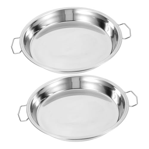 SOIMISS 2 Stück Edelstahl Dampfplatte mit Doppelgriffen Hitzebeständig Vielseitig für Gedämpfte Speisen Kuchen Kalte Nudeln für Küche und Picknick Teiliges von SOIMISS