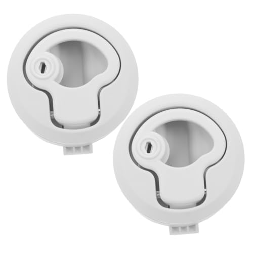 SOIMISS 2 Stück Eingebettete Schubladenschlösser mit Zylinderschloss Weiße Kunststoffverriegelung für Schrank und Wohnmobil Türen Praktische Sichere und Benutzerfreundliche von SOIMISS