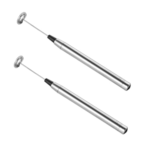 SOIMISS 2 Stück Elektrischer Handmilchaufschäumer Rührbesen für Kaffee Latte Cappuccino Eier Schnelles Aufschäumen und Verquirlen Kompakt Tragbar Leicht zu Reinigen von SOIMISS