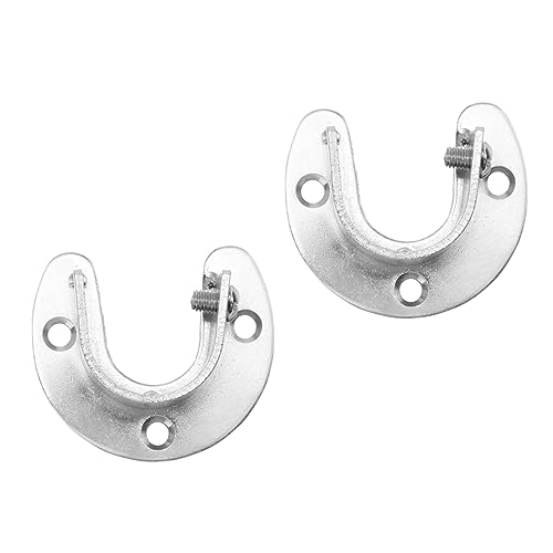 SOIMISS 2 Stück Flansch Kleiderstangenhalter Stabile Rohrhalterung mit Offenem Design Rostfrei Vielseitig Einsetzbar für Kleiderschrank Bad Wäscheraum Einfache Montage von SOIMISS