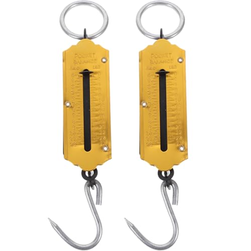 SOIMISS 2 Stück Gelbe Tragbare Mechanische Hängewaage mit Handgriff Doppelseitiges Messgerät Robuste Zugwaage für Gepäck Obst Fisch und Hausgebrauch Batteriefrei SOIMISS 2 Stück Gelbe Tragbare Mechanische Hängewaage mit Handgriff Doppelseitiges Messgerät Robuste Zugwaage für Gepäck Obst Fisch und Hausgebrauch Batteriefrei von SOIMISS