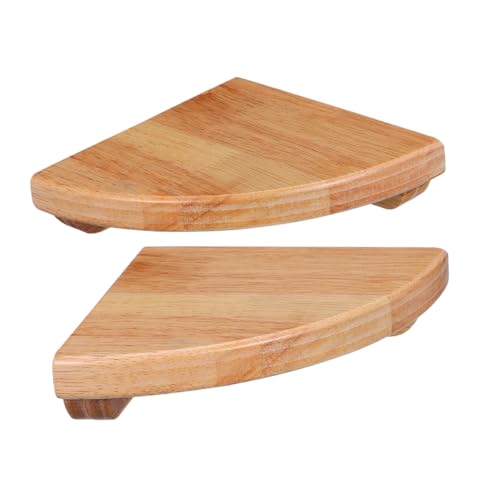 SOIMISS 2 Stück Eckregale Aus Holz Gewellte Eichenregale Für Badezimmer Schlafzimmer Wandregal Dekorative Eckaufbewahrung von SOIMISS