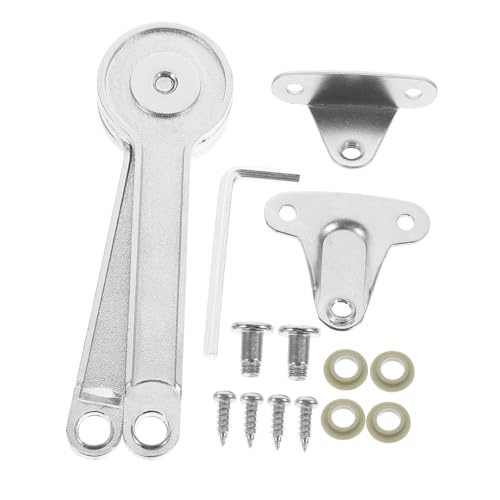 SOIMISS 2 Stück Hydraulische Stützstange mit Lift Up Klappenbeschlag für Küchenschrank Möbel Schranktür Starker Halt Fingerschutz Langlebig Nickelbeschichtet Geeignet für Holzboxen von SOIMISS