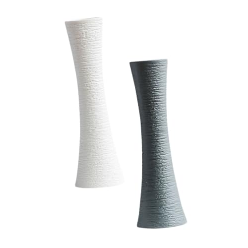 SOIMISS 2 Stück Keramik Blumenvase Stil Schlichtes Design Langlebige Desktop Vase Geeignet für Getrocknete Blumen Dekorative Blumenarrangements für Wohnzimmer und Büro von SOIMISS