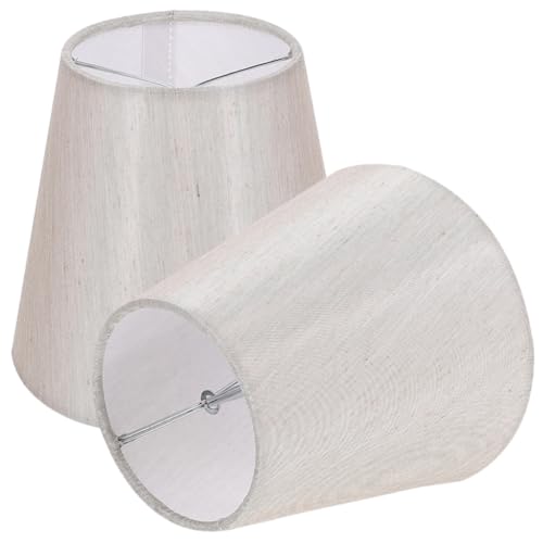 SOIMISS 2 Stück Kleine Stoff lampenschirme Lampenschirm Aufsteckbar Staubschutz Lichtabdeckung für Tischlampe Retro Design Eleganter Lampenschirm für Schlafzimmer Wohnzimmer Büro von SOIMISS