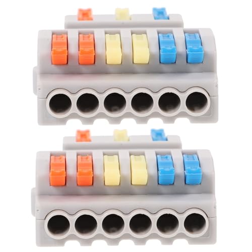 SOIMISS 2 Stück Kompakte Hebel kabelverbinder Eingänge Ausgänge Werkzeugfreie Schnellverbindung Sichere Elektroanschlüsse für Auto Hausverkabelung Praktische Drahtklemmen von SOIMISS