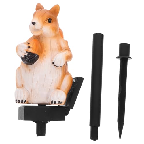 SOIMISS Eichhörnchen Lampe 2 Stück Dekoratives LED Hoflicht für Garten Außenbereich Tragbare Bastellampe mit Erdspieß für Gartenbeleuchtung und Dekoration zu Festen von SOIMISS