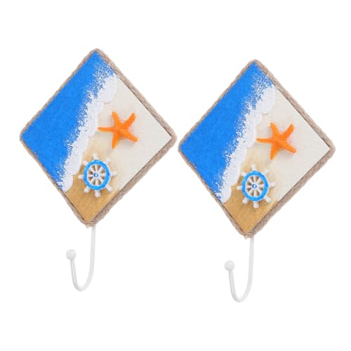 SOIMISS 2 Stück Mediterrane Wandhaken Handbemalt Nautische Handtuchhalter Robuste Küstenhaken mit Meeresthema Einfache Montage für Bad Küche Flur SOIMISS 2 Stück Mediterrane Wandhaken Handbemalt Nautische Handtuchhalter Robuste Küstenhaken mit Meeresthema Einfache Montage für Bad Küche Flur von SOIMISS