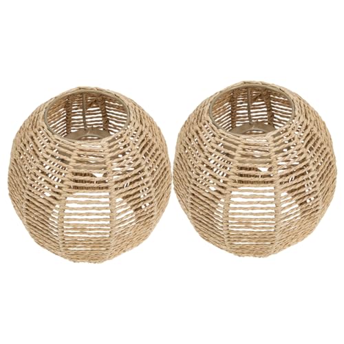 SOIMISS 2 Stück Pendelleuchtenschirme aus Künstlichem Rattan Geflochtene Lampenschirme im Boho Stil Dekorative Deckenleuchten für Küche Flur und Wohnräume Natürliche Bambus SOIMISS 2 Stück Pendelleuchtenschirme aus Künstlichem Rattan Geflochtene Lampenschirme im Boho Stil Dekorative Deckenleuchten für Küche Flur und Wohnräume Natürliche Bambus von SOIMISS