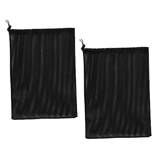 SOIMISS 2 Stück Pump Mesh Filter Bag Schwarz Strapazierfähiger Polyester Teich Pumpenschutz mit Kordelzug Reißfestes Netz für Teichpumpe und Aquarium Effektiver Schutz vor Schmutz und von SOIMISS