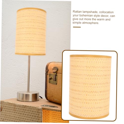 SOIMISS 2 Stück Rattan Lampenschirme Rustikaler Boho Stil Langlebig und Handgefertigt Passend für Steh und Tischlampen Dekorativ für Schlafzimmer und Hotelbereiche von SOIMISS