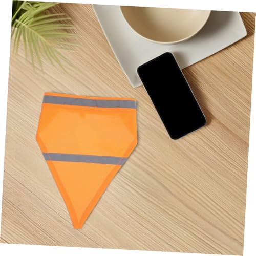 SOIMISS 2stücke Orangefarbenes Reflektierendes Hundehalstuch Verstellbar Für Kleine Hunde Und Welpen Sicher Bei Nachtspaziergängen Leicht Zu Reinigen von SOIMISS