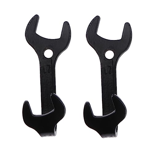 SOIMISS 2 Stück Retro Wandhaken aus Kreative Kleiderhaken im Wrench Design für Garderobe Handtücher und Wanddeko Schwarz von SOIMISS