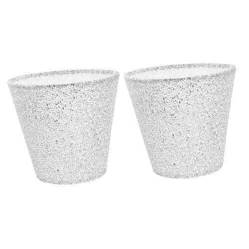 SOIMISS 2 Stück Stabile Lampenschirme aus Silbernem Stoff mit Glitzereffekt Lichtschutz für Decken Tischlampen Installieren Dekorativ für Wohnzimmer Schlafzimmer Büro von SOIMISS