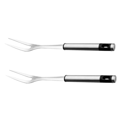 SOIMISS 2 Stück Teiliges Edelstahl Bbq Grillgabel Set U Förmig für Steak Truthahn und Gemüse Grillzubehör Langlebig Hitzebeständig für Outdoor Barbecue und Fleischzubereitung von SOIMISS