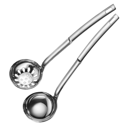 SOIMISS 2 Stück Teiliges Edelstahl Suppenlöffel und Schöpflöffel Edelstahl Langgriff Suppenkelle mit Sieb Hitzebeständig Tiefe Schöpfkapazität Multifunktionales Küchenutensil für Hot Pot SOIMISS 2 Stück Teiliges Edelstahl Suppenlöffel und Schöpflöffel Edelstahl Langgriff Suppenkelle mit Sieb Hitzebeständig Tiefe Schöpfkapazität Multifunktionales Küchenutensil für Hot Pot von SOIMISS