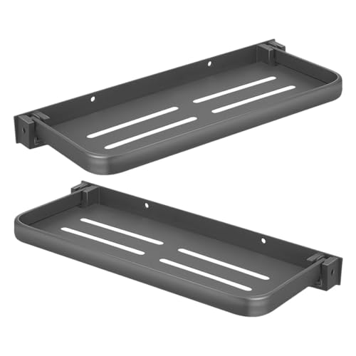SOIMISS 2 Stück Teiliges Faltbares Metall wandregal ohne Bohren Platzsparendes Badezimmer aufbewahrungssystem Rostbeständiger Dusch Waschbecken Organizer Einfache Montage Vielseitig für von SOIMISS