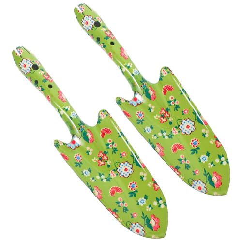 SOIMISS 2 Stück Teiliges Gartenwerkzeug Blumenschaufel aus Robustem Eisen Kleine Pflanzschaufel mit Bedrucktem Design Vielseitig für Umpflanzen Graben und Bodenlockerung im Blumentopf von SOIMISS