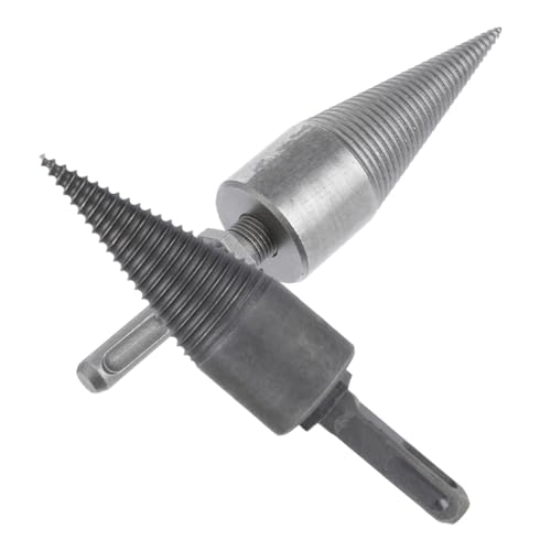 SOIMISS 2 Stück Teiliges Holzspaltbohrer aus Hochgeschwindigkeitsstahl Widerstandsfähige Holzspalterkegel für Brennholz Vibrationsfest Effizienter Holztrenner für Elektrowerkzeuge von SOIMISS