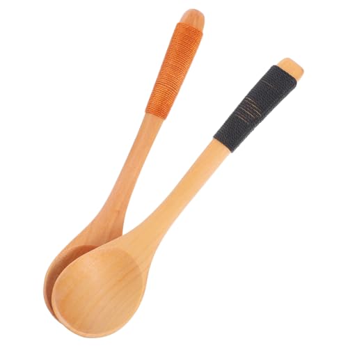 SOIMISS 2 Stück Teiliges Japanische Holzlöffel für Eiscreme und Desserts Kleine Robuste Holzbestecke mit Dekorativem Griffband Nachhaltige Umweltfreundliche Kinderteller Besteck in SOIMISS 2 Stück Teiliges Japanische Holzlöffel für Eiscreme und Desserts Kleine Robuste Holzbestecke mit Dekorativem Griffband Nachhaltige Umweltfreundliche Kinderteller Besteck in von SOIMISS