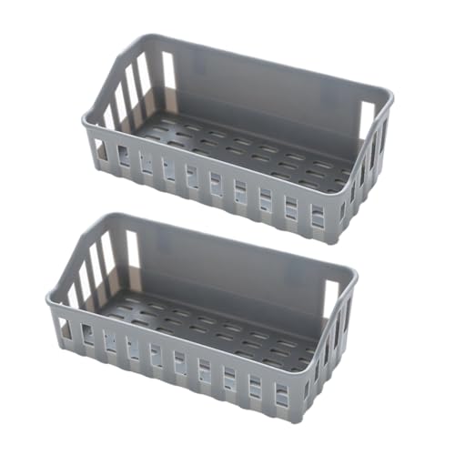 SOIMISS 2 Stück Traceless Badezimmer Aufbewahrungsregal aus Hochwertigem PP Installieren Rechteckiges Wandregal ohne Bohren Praktisches Duschablage mit Hollow Design Lichtgrau für von SOIMISS