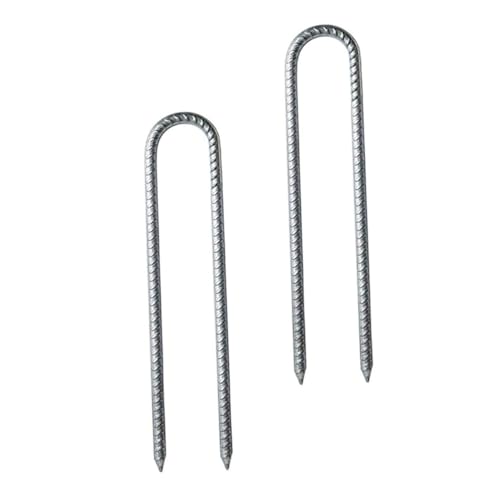 SOIMISS 2 Stück U förmige Bodenanker Stahl Erdspieße mit Doppelter Spitze Robuste Zeltheringe für Garten Camping Trampoline und Outdoor Leichtes Fixieren in Festem Boden SOIMISS 2 Stück U förmige Bodenanker Stahl Erdspieße mit Doppelter Spitze Robuste Zeltheringe für Garten Camping Trampoline und Outdoor Leichtes Fixieren in Festem Boden von SOIMISS