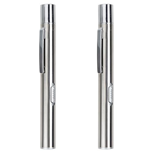 SOIMISS 2 Stück USB Wiederaufladbare LED Taschenlampe für Medizinische Anwendungen Tragbare Pen Lampe für Ärzte und Pflegepersonal Silber mit Clip und Rutschfester Oberfläche SOIMISS 2 Stück USB Wiederaufladbare LED Taschenlampe für Medizinische Anwendungen Tragbare Pen Lampe für Ärzte und Pflegepersonal Silber mit Clip und Rutschfester Oberfläche von SOIMISS