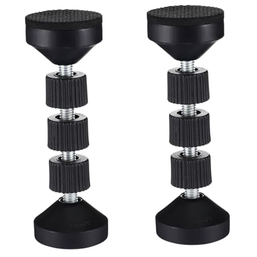 SOIMISS 2 Stück Verstellbare Bettrahmen Abstandshalter Shake Stabilisator für Bett Sofa Schrank Geräuschreduzierung Wand und Möbel Schutz Schwarz Anpassbar von SOIMISS