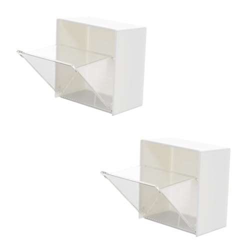 SOIMISS 2 Stück Wandhängende Flip Top Aufbewahrungsbox aus Langlebigem Kunststoff Multifunktionaler Organizer für Bürobedarf Schmuck und Kleinteile Platzsparend und Einfach Anzubringen von SOIMISS