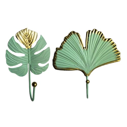 SOIMISS 2 Stück Wandhaken ohne Bohren Starke Tragkraft Vielseitige Mini haken für Kleidung Hüte Schlüssel Taschen Praktische und Dekorative Aufhänger in Grün und Gold für Wand Tür Fenster SOIMISS 2 Stück Wandhaken ohne Bohren Starke Tragkraft Vielseitige Mini haken für Kleidung Hüte Schlüssel Taschen Praktische und Dekorative Aufhänger in Grün und Gold für Wand Tür Fenster von SOIMISS