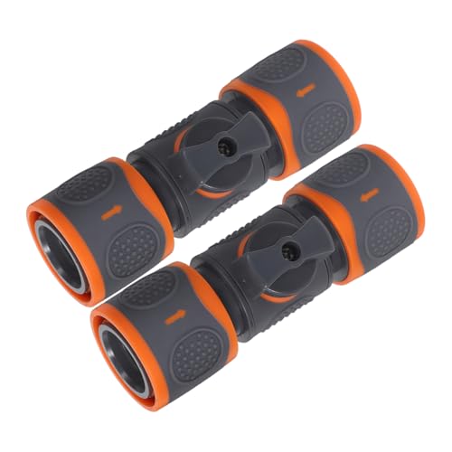 SOIMISS 2 Stück Wasser Schlauch Adapter Verbindungselemente für Waschmaschine Autowäsche Gartenbewässerung und Außenreinigung Robustes Abs Material mit Flussregelventil für Effiziente von SOIMISS