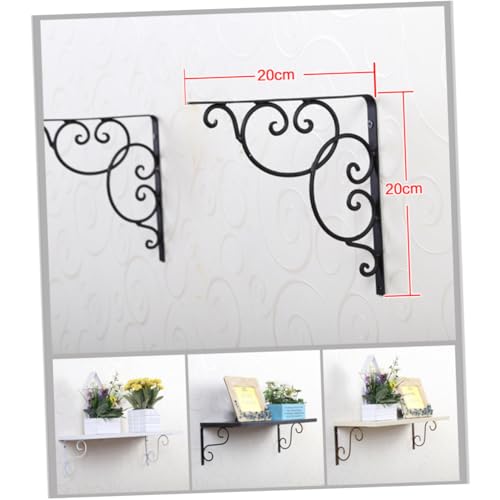SOIMISS 2 Stück Weiße Wandregalhalterung aus Robustem Eisen mit Floralem Dreieck Design Stabile Regalwinkel für Buchregal Calpboard und Set top Box Inklusive Montageschrauben für Einfache SOIMISS 2 Stück Weiße Wandregalhalterung aus Robustem Eisen mit Floralem Dreieck Design Stabile Regalwinkel für Buchregal Calpboard und Set top Box Inklusive Montageschrauben für Einfache von SOIMISS
