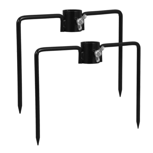 SOIMISS 2 Stück Wetterfester Eisen Gartenfahnenhalter Erdspieß Stabilisator für Flaggen Sonnenschirme und Gartenfackeln Robust für Terrasse und Außenbereich von SOIMISS