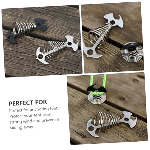 SOIMISS 2 Stück Zeltheringe aus Edelstahl mit Federmechanismus Robuste Bodenanker für Camping Windstabil Kompakt Leicht für Outdoor zeltbefestigung SOIMISS 2 Stück Zeltheringe aus Edelstahl mit Federmechanismus Robuste Bodenanker für Camping Windstabil Kompakt Leicht für Outdoor zeltbefestigung von SOIMISS