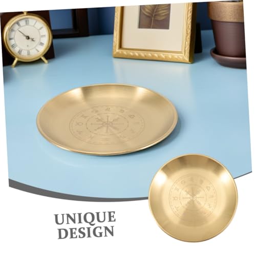 SOIMISS 2 Stücke Metallkerzenhalter für Ritual und Schmuckablage Dekoratives Altar-tablett mit Mystischem Design Vielseitig als Tarot Ringhalter und Wicca Deko Geeignet von SOIMISS
