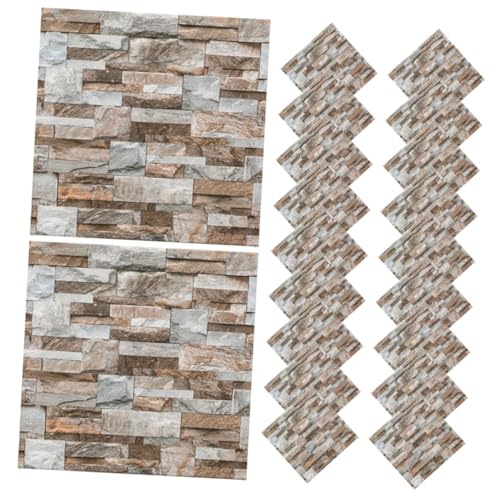 SOIMISS 20 Blatt Teiliges Vintage Wandaufkleber Selbstklebende PVC Fliesenaufkleber Wasserabweisend und Abwischbar Vielseitige Wanddekoration für Wohnzimmer Küche Bad und Schlafzimmer von SOIMISS