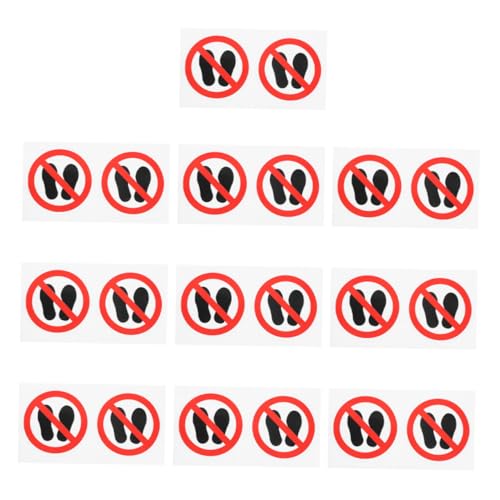 SOIMISS 20 Stück No Step Warning Sign Sticker Selbstklebend Sichtbar Einfache Anbringung Vielseitig Einsetzbar für Werkstatt und Produktionslinien Sicherheitswarnung Aufkleber SOIMISS 20 Stück No Step Warning Sign Sticker Selbstklebend Sichtbar Einfache Anbringung Vielseitig Einsetzbar für Werkstatt und Produktionslinien Sicherheitswarnung Aufkleber von SOIMISS