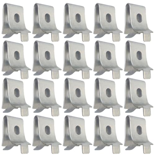 SOIMISS 20 Stück Teiliges Edelstahl Regalstützclip Rostfrei Verschleißfest Kleine Halterung für Einlegeböden und Glasplatten Einfache Montage Langlebig Geeignet für Küche Werkstatt und von SOIMISS