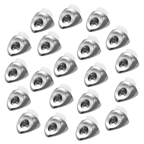 SOIMISS 20 Stück Teiliges Glass Shelf Mounting Brace aus Robustem Zinklegierungsmaterial Stabile Halterung für Glasregale Geeignet für Schränke Vitrinen Kleiderschränke Bücherregale und von SOIMISS