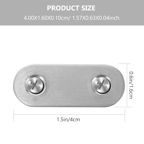 SOIMISS 22 Stück Teiliges Edelstahl Möbelwinkel mit Schrauben Gerade Halterungen für Holzverbindung Rostfrei Stabil und Langlebig Einfache Montage für Regal Schrank und Möbelreparatur von SOIMISS