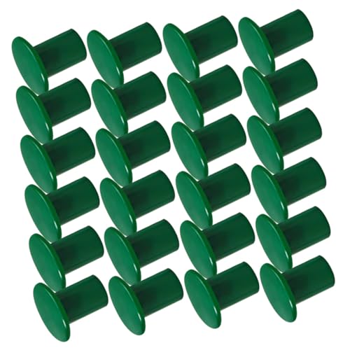 SOIMISS 24 Stück Outdoor -bambuspol -schutzabdeckung Gartenrohrkappen Sicherheits Topper Zuckerrohr-stützkappen Polspitzenkappe Rohrkappen Aus Kunststoff Stockkappe Grün von SOIMISS