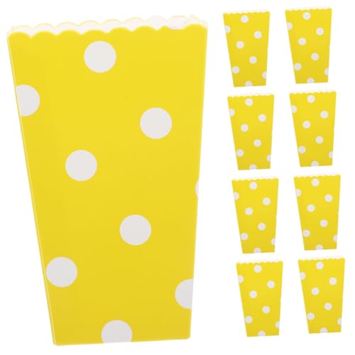 SOIMISS 24 Stück Teiliges Popcorn Box aus Papier Gestreifte und Gepunktete Snackboxen Stabile Popcorn Eimer für Filmabende Partys und Süßigkeiten Lebensmittelecht und Vielseitig von SOIMISS